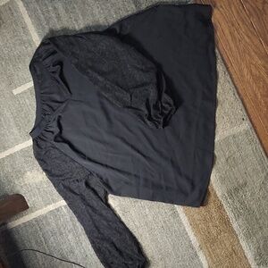 SHEIN Black Textured Blouse